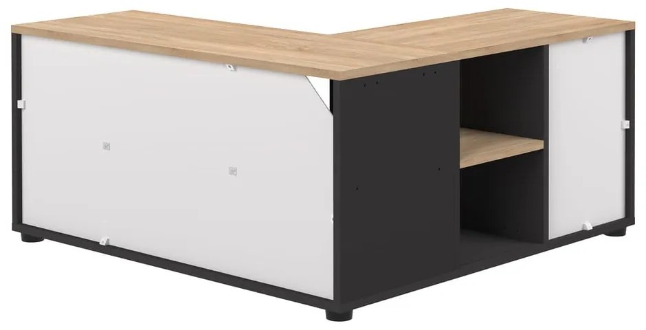 TV stolík v dekore duba v čierno-prírodnej farbe 90x45 cm Angle – TemaHome