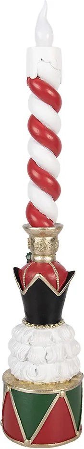 Svietnik so sviečkou červený luskáčik Nutcracker – 9*10*45 cm