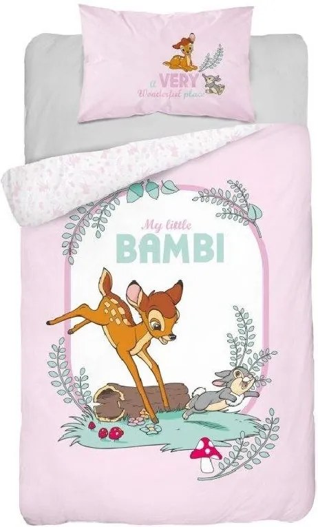 Obliečky do postieľky Little Bambi Pink, 135x100 cm