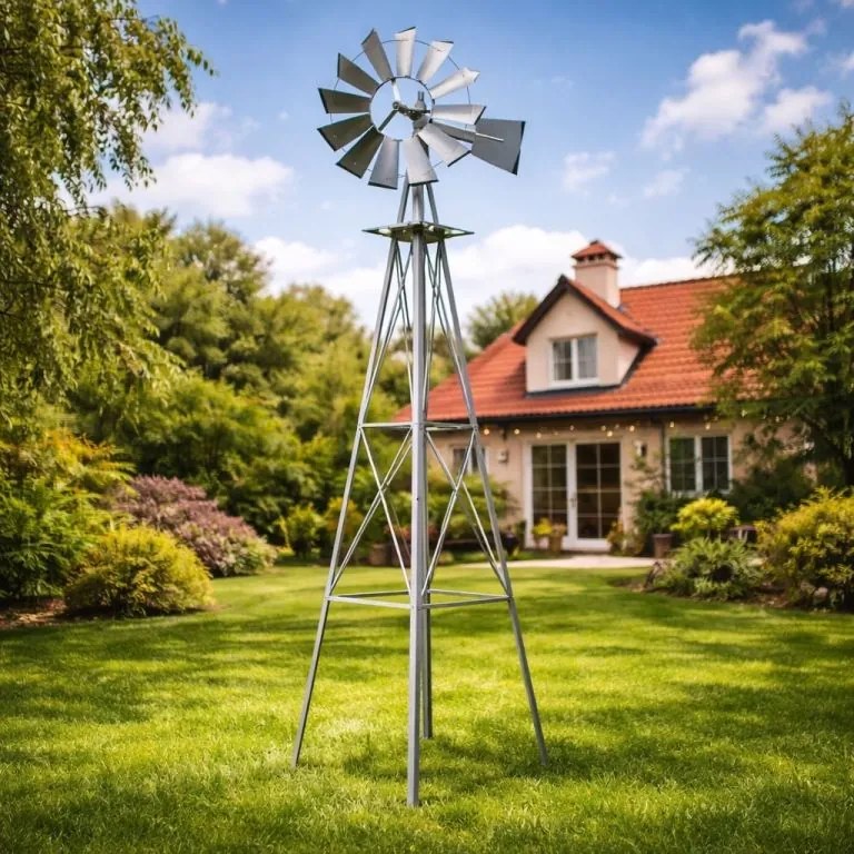 Tuin Veterný mlyn strieborne sivá - 245 cm