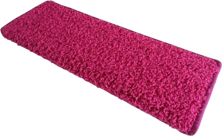 Vopi DOPREDAJ: 24x65 obdĺžnik cm Nášľapy na schody Color Shaggy ružový obdĺžnik, samolepiaci - 24x65 obdĺžnik (rozmer vrátane ohybu)