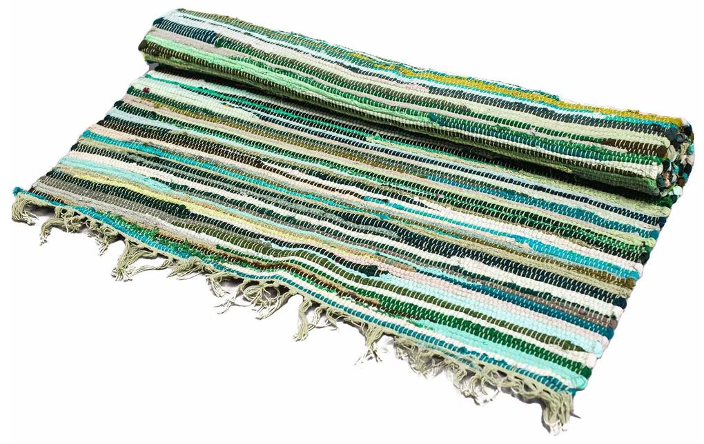 Luxusný ručne tkaný koberec - Zelený 150x90cm