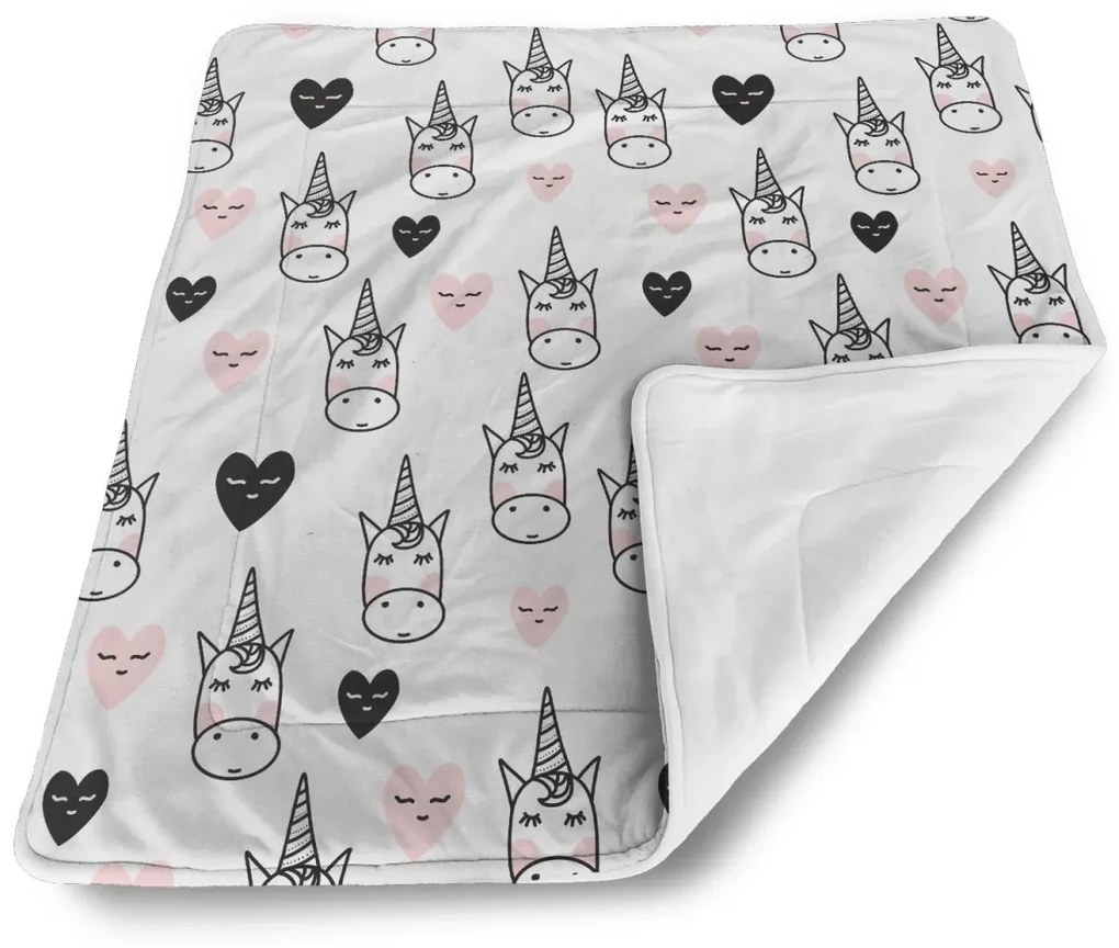 Sablio Deka pre bábätko Hlava jednorožca - 80x100 cm