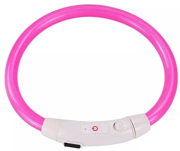 Nuxie LED svietiaci obojok pre mačku a psa 55 cm oranžový