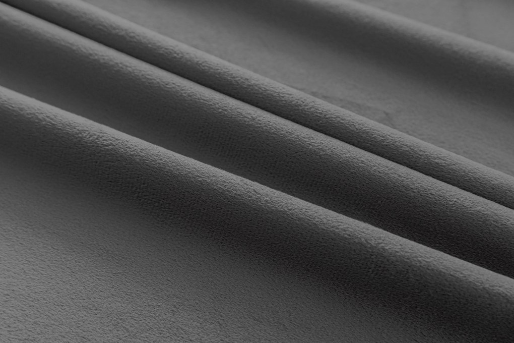 Sivý zatemňovací záves VELVET 140x250 cm Zavesenie: Kovové krúžky