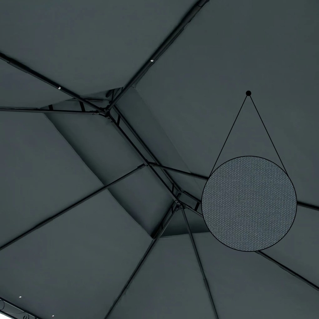 Zahradní altán Jaden 3x4 m antracitový