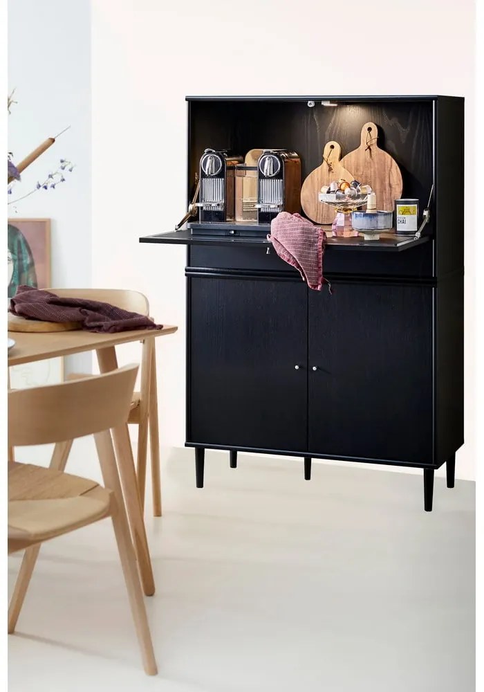 Čierna vinotéka v dekore jaseňa 89x136 cm Mistral - Hammel Furniture