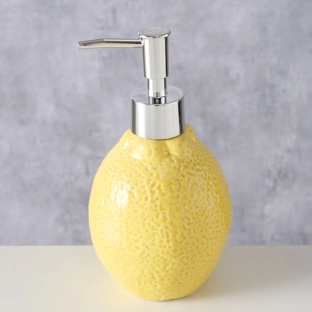 Dávkovač mydla Limone, žltá/s chrómovými prvkami, 300 ml
