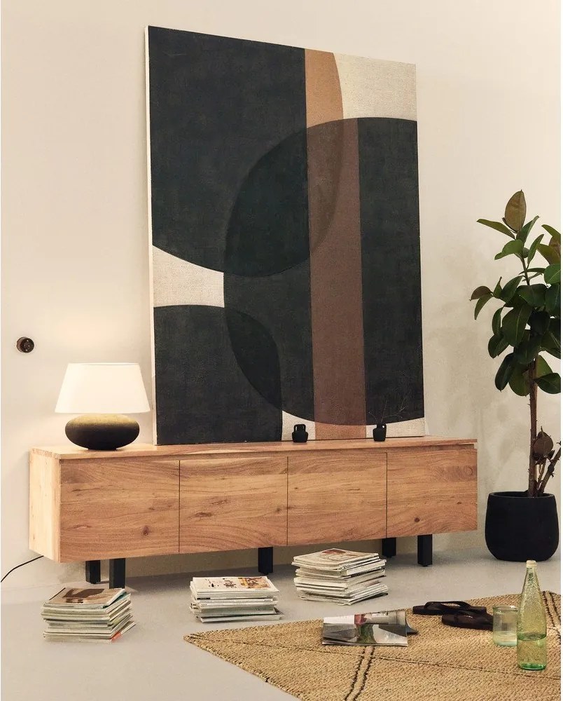 TV stolík z masívu akácie v prírodnej farbe 200x58x40 cm Uxue – Kave Home