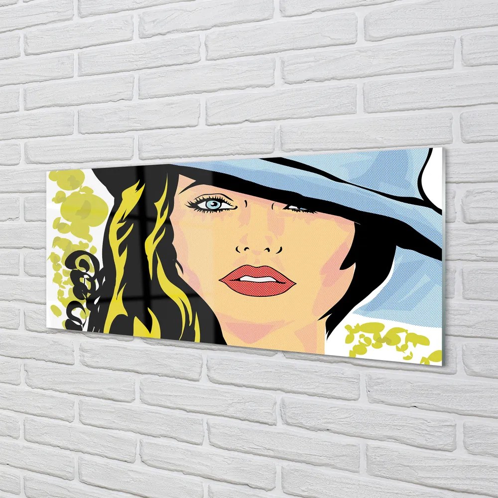 Obraz plexi Žena klobúk 120x60 cm