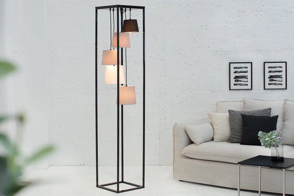 Stojacia lampa Levels 180cm čierna šedá