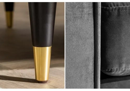 Sedacia súprava 39846 220cm Cozy - Zamat Šedá  - Komfort-nábytok
