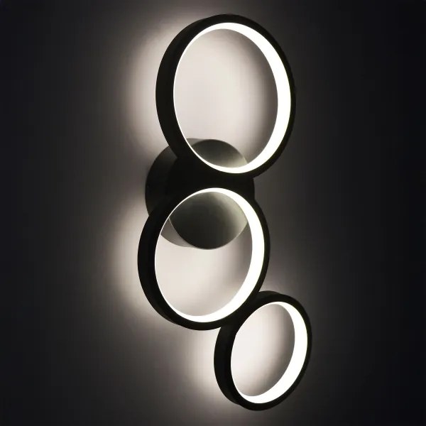 LED Nástenné svietidlo FLAMENCO LED/23W/230V 4000K čierna