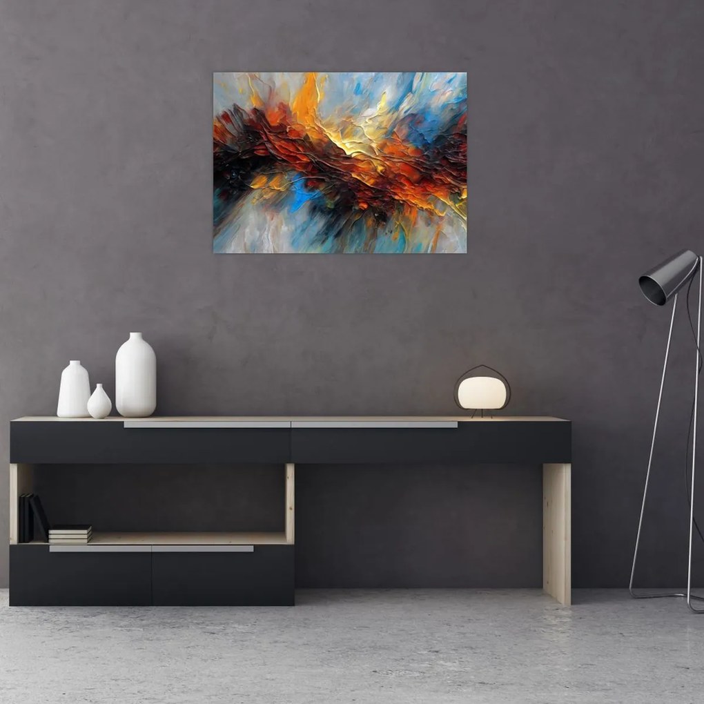 Sklenený obraz - Farebná textúra (70x50 cm)