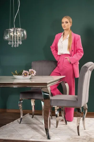 Jedálenská stolička PRINCE sivá
