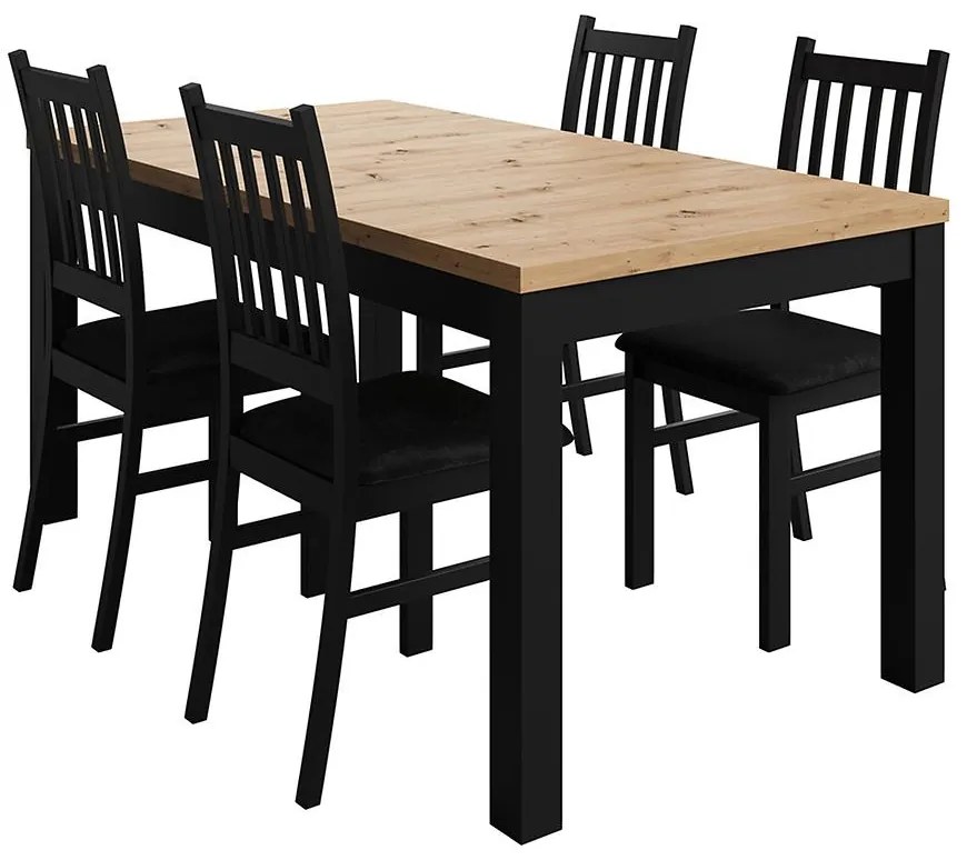 Jedálenská zostava Agbet artisan/čierna