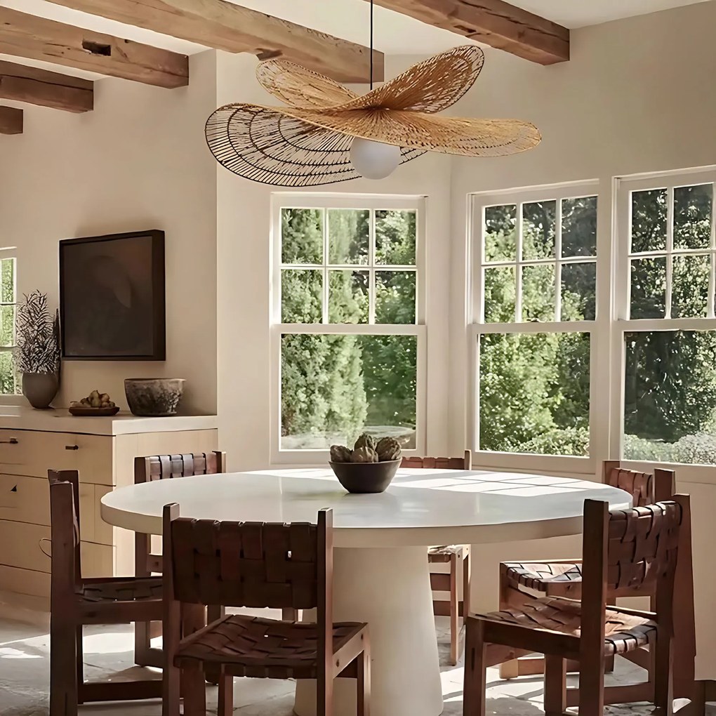 Toolight Toolight, prírodné BOHO závesné svietidlo 80cm, APP1738-1CP, OSW-06061