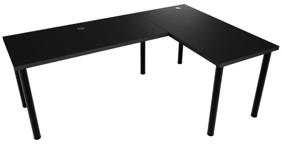 Rohový herný pc stôl Gamer N (čierna) (P). Akcia -19%. Vlastná spoľahlivá doprava až k Vám domov. 1054972