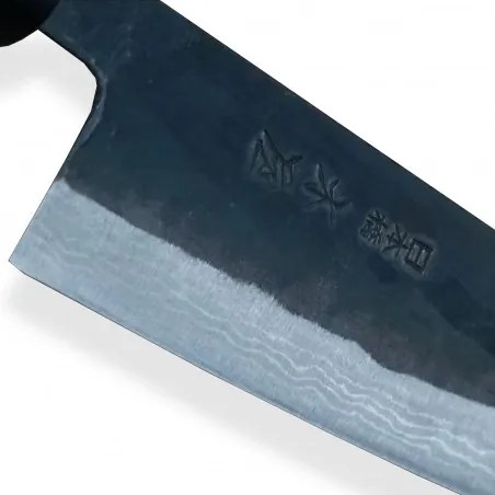 nůž Nakiri 170 mm - KIYA Suminagashi Damascus 11 layers