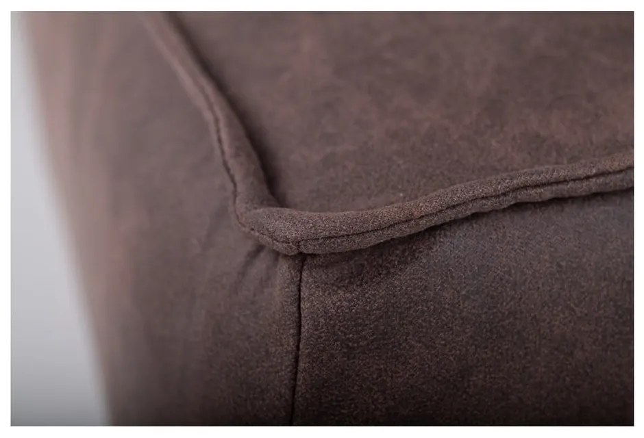 Hnedý taburet z imitácie kože Copenhagen – Scandic