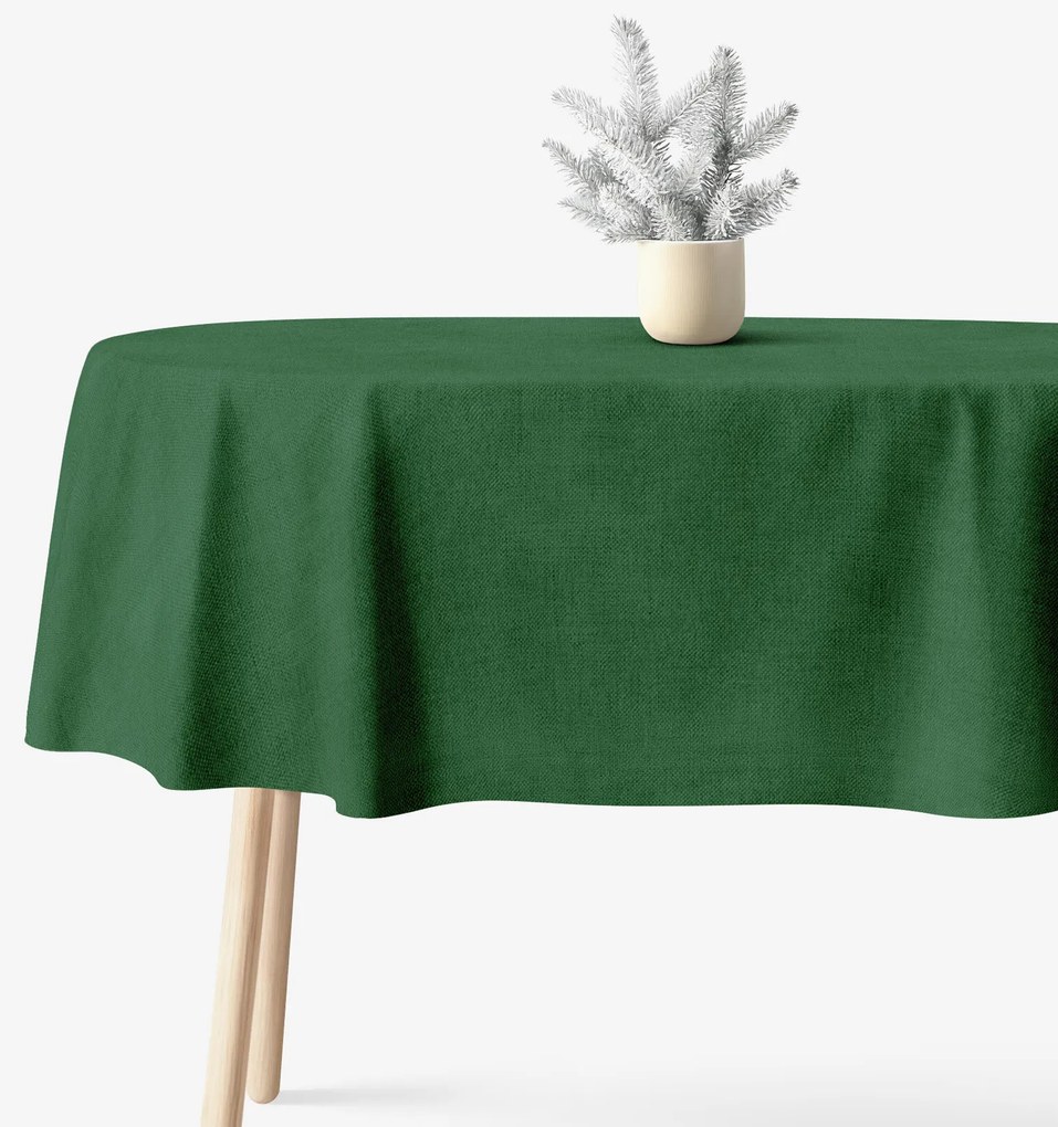 Goldea oválny obrus malaga - tmavo zelený 120 x 200 cm