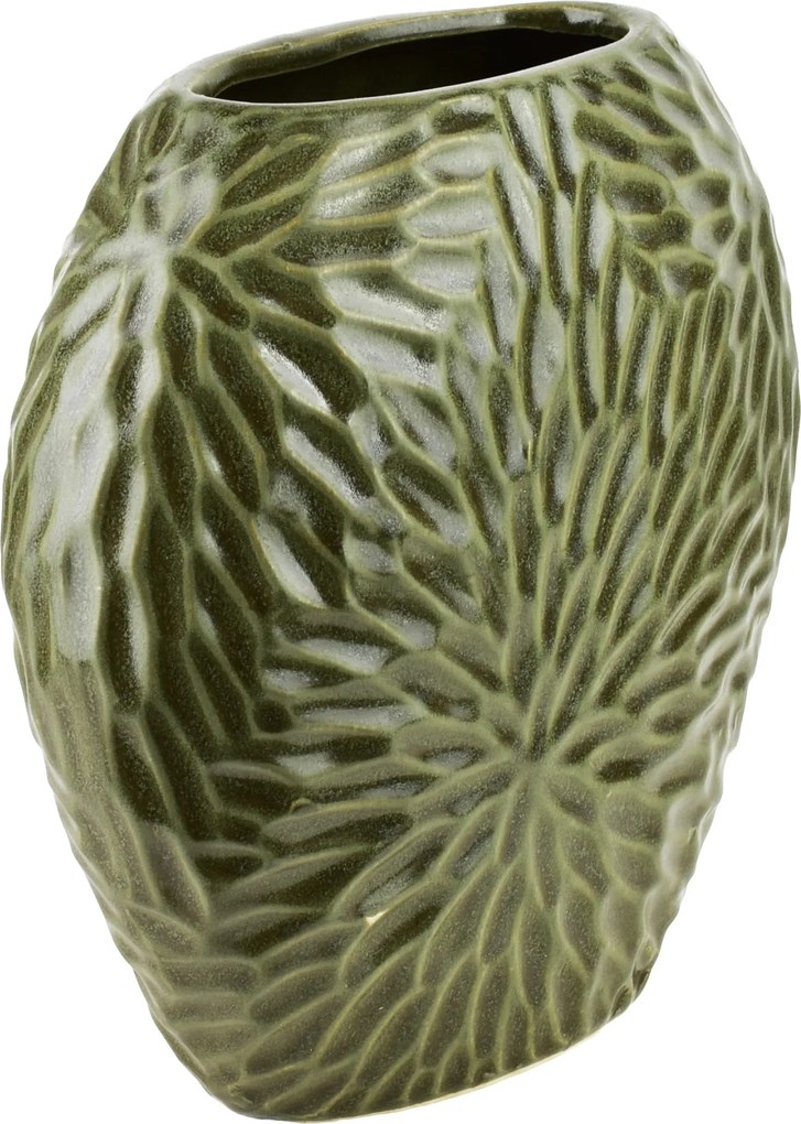 Keramická váza Yarine 20 cm zelená