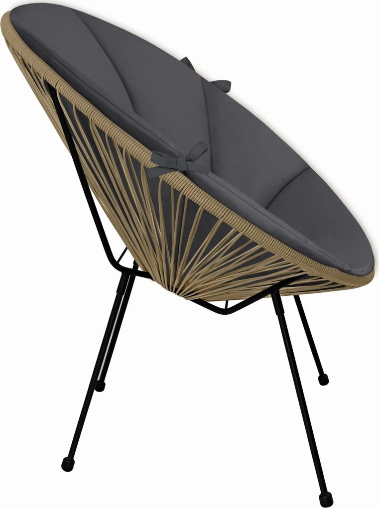 Podsedák do záhradného kresla ACAPULCO 91x72 cm - grafitový
