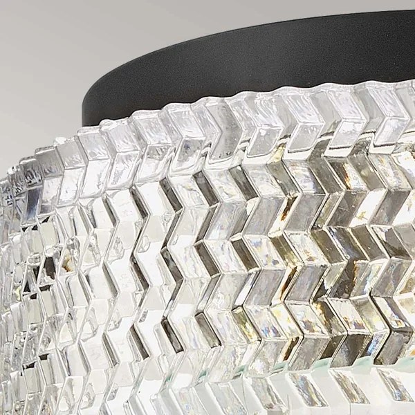 Hinkley HK-ELLE-F-S-BK - Stropné svietidlo 2xE27/60W/230V pr. 30,5 cm čierna