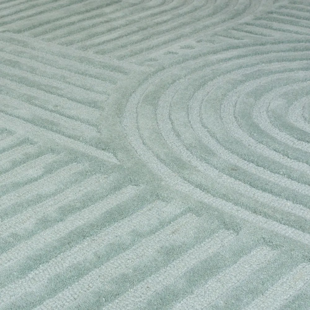 Tyrkysovomodrý vlnený koberec Flair Rugs Zen Garden, 120 x 170 cm