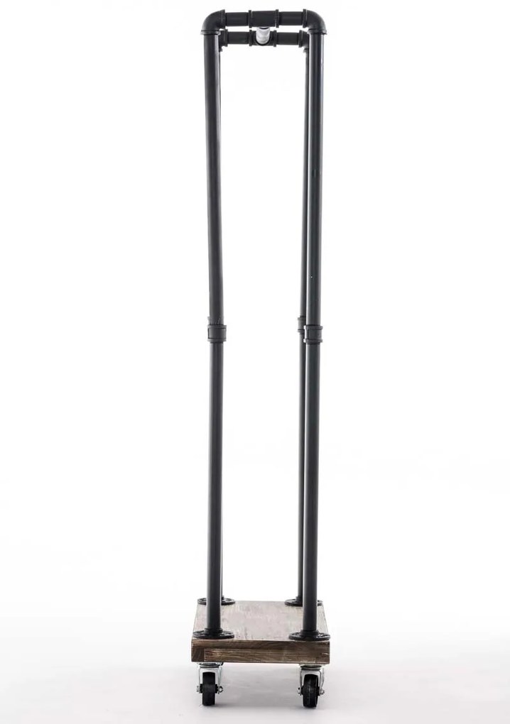 Stojan na drevo Forks 30x60x150, industriálny, čierny kov, drevo