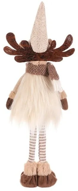 Vianočná dekorácia Sob stojaci, v. 51 cm, béžová/hnedá