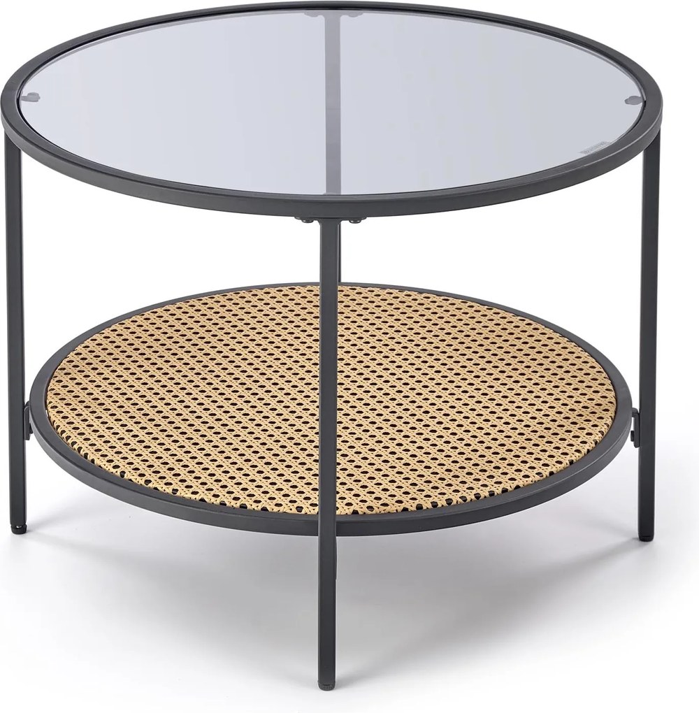 Konferenčný stolík Dakota 60 cm hnedý/číry