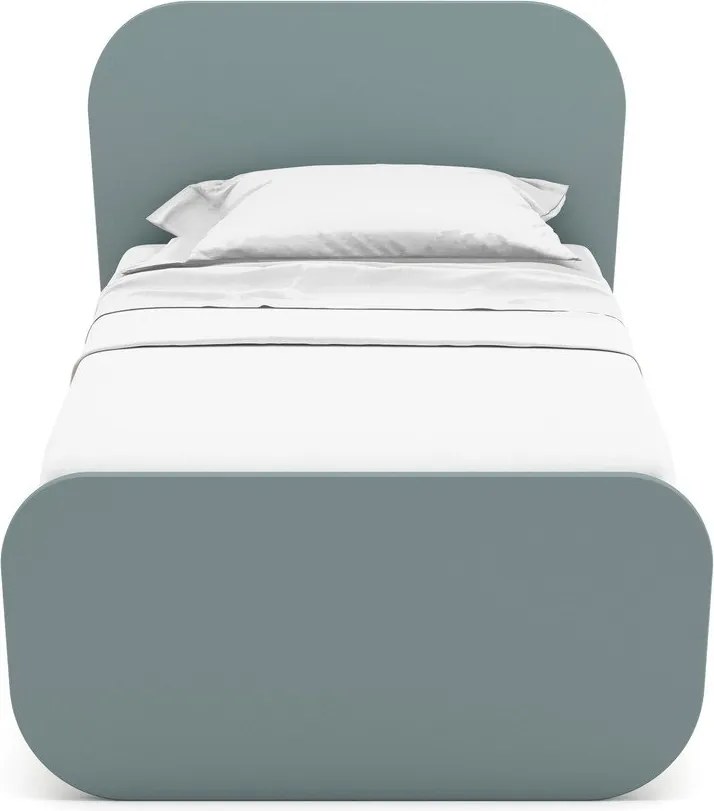 Sivozelená detská posteľ v dekore borovice s roštom 90x190 cm Esteban – Marckeric