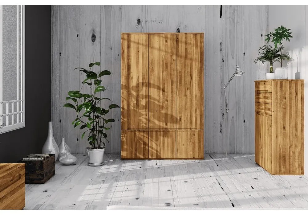 Šatníková skriňa z dubového dreva 135x206 cm Vento 3 - The Beds