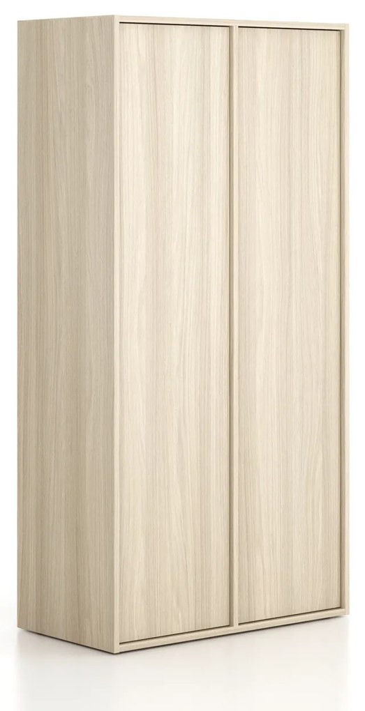 Šatníková skriňa FRAME, 2 oddiely, 872 x 450 x 1735 mm, PUSH-lock, dub prírodný