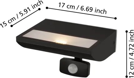 Eglo 99579 - LED Vonkajšie svietidlo so senzorom SORRONARO LED/10,5W/230V IP44