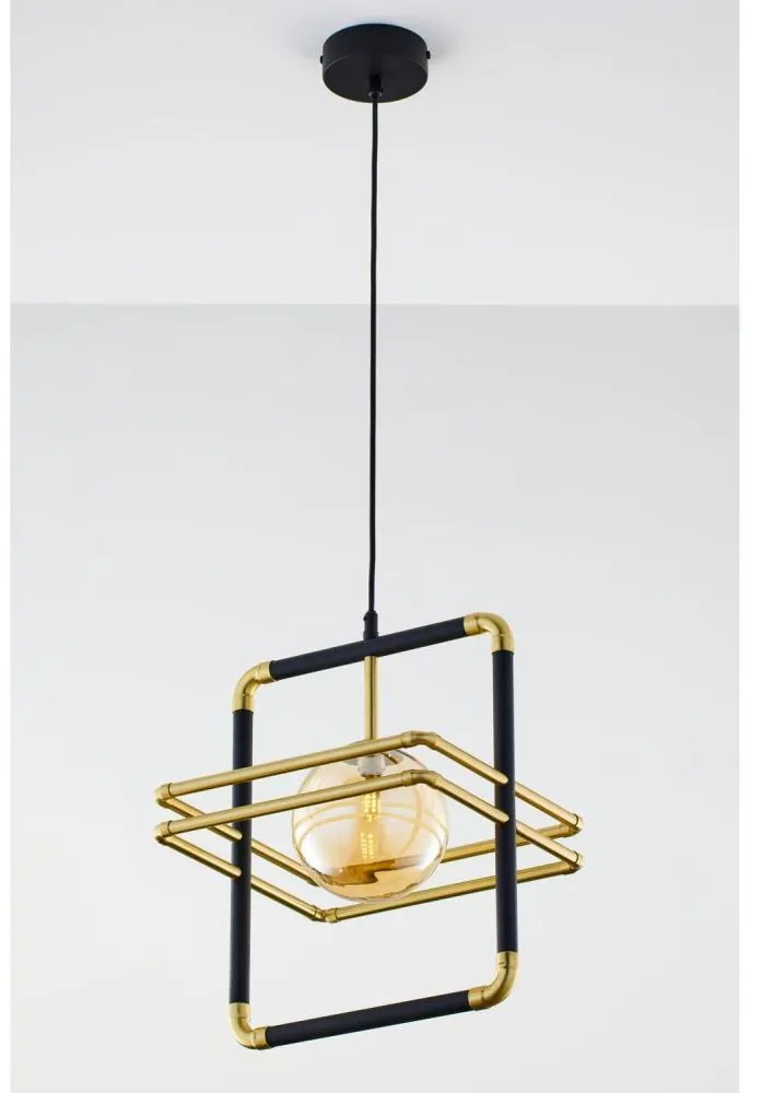 Jupiter 2025 - Luster na lanku FIORI 1xG9/10W/230V čierna/zlatá/béžová