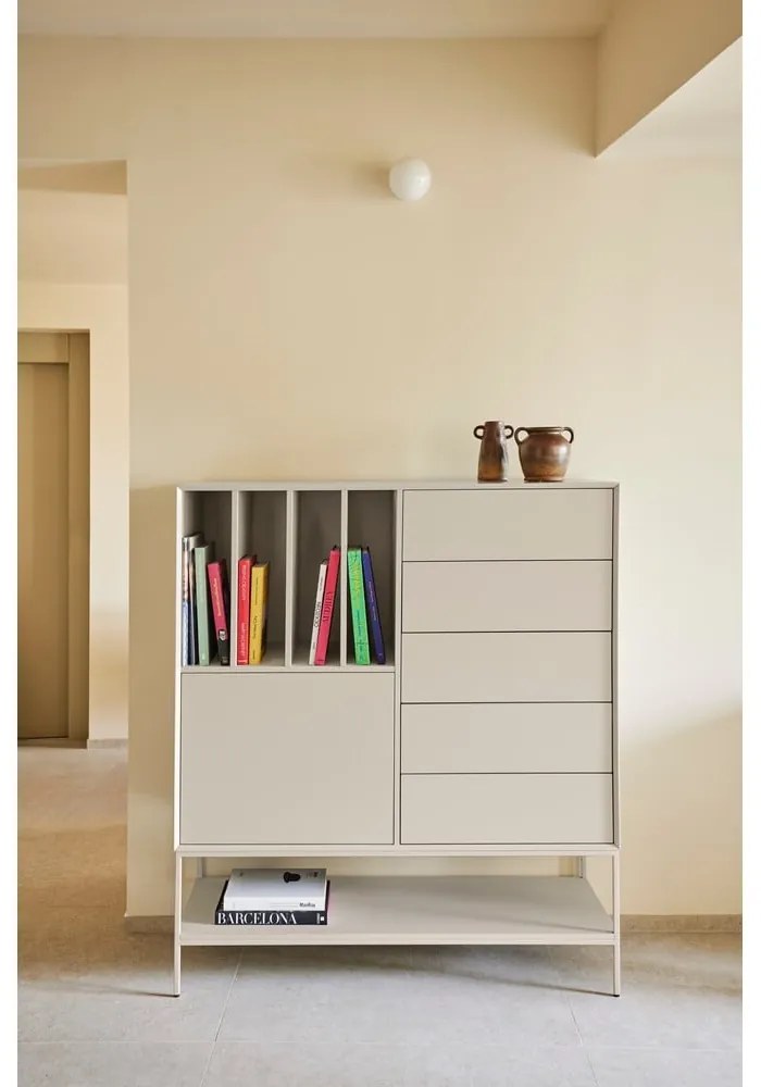 Čierna skrinka 120x140x45 cm Platt – Teulat