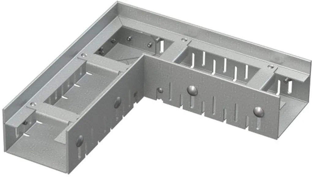 ALCAPLAST Drenážný žľab rohový 75 mm nastaviteľný, pozinkovaná oceľ ADZ101VR