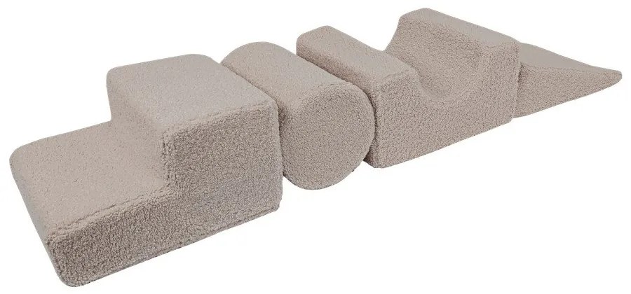 Sivé látkové penové ihrisko 45x170x30 cm Montessori – Meowbaby