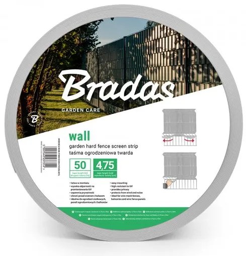Bradas Tieniaca fólia na plot 4,75cm x 50m Light grey 1200g/m2