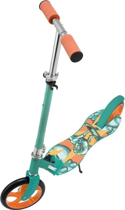 Detská kolobežka s veľkými kolesami a popruhom, Dino - mint