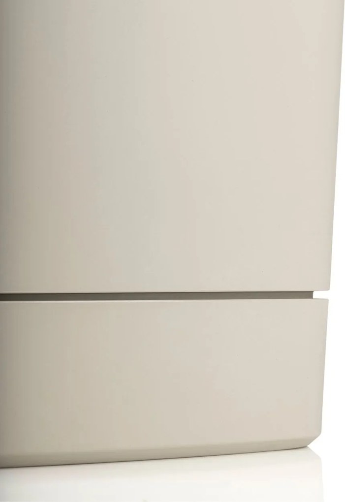 PLASTOVÝ KVETINÁČ CUBI 34X36,5 CM BÉŽOVÁ