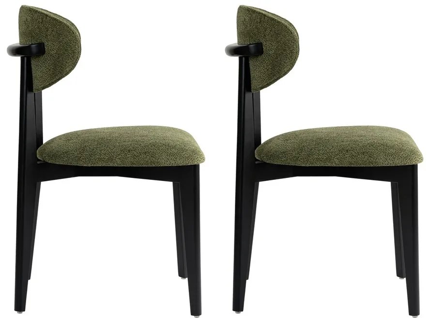Sada jedálenských stoličiek Lionte Green andBlack, 2 ks