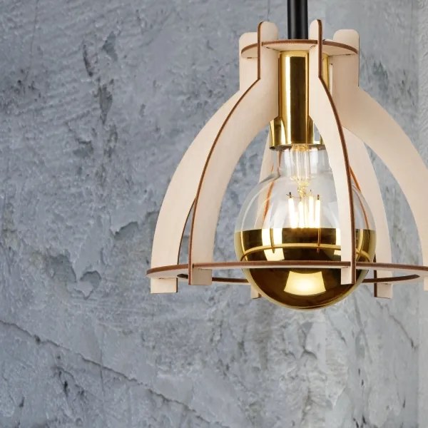 Prisadený luster LANDO 1xE27/15W/230V buk