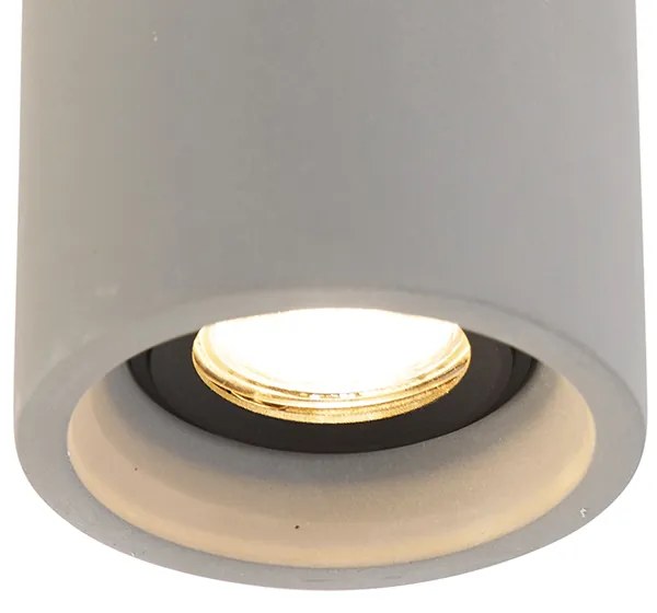 Inteligentné okrúhle stropné bodové svetlo betón vrátane Wifi GU10 - Deep