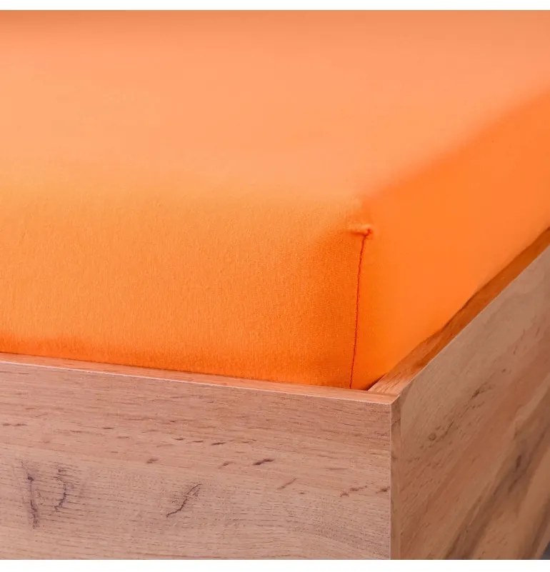 Plachta posteľná oranžová jersey EMI, Plachta 90x200