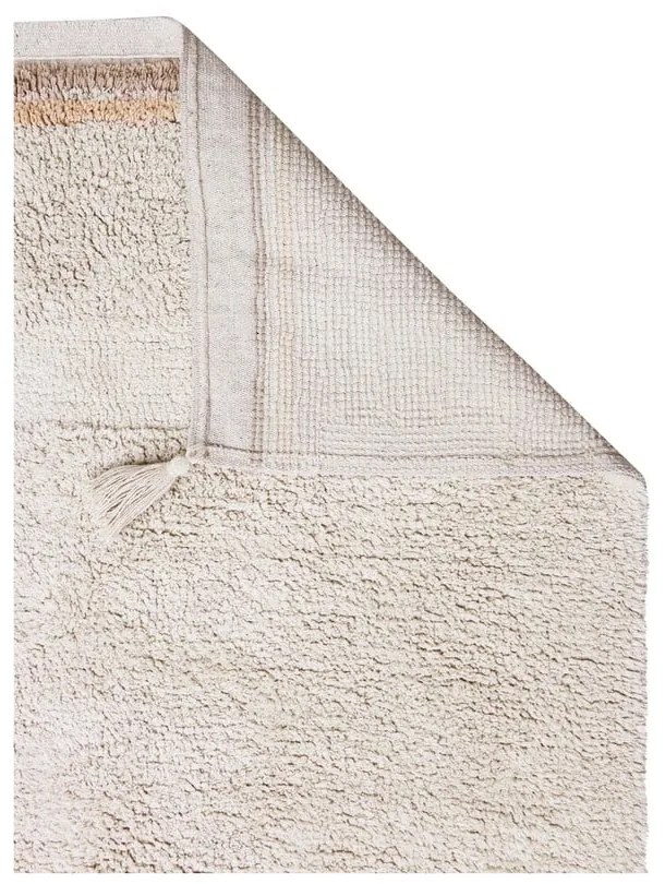 Krémový prateľný ručne tkaný bavlnený koberec 170x240 cm Bloom Natural – Lorena Canals