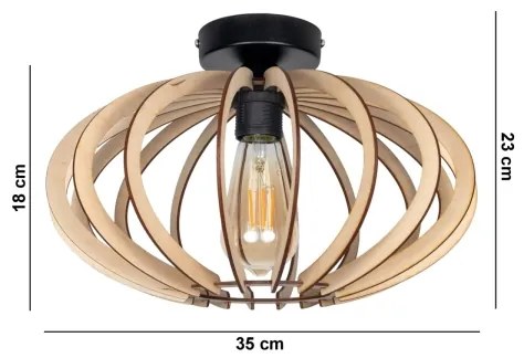 Prisadený luster EARTH 1xE27/60W/230V čierna/béžová