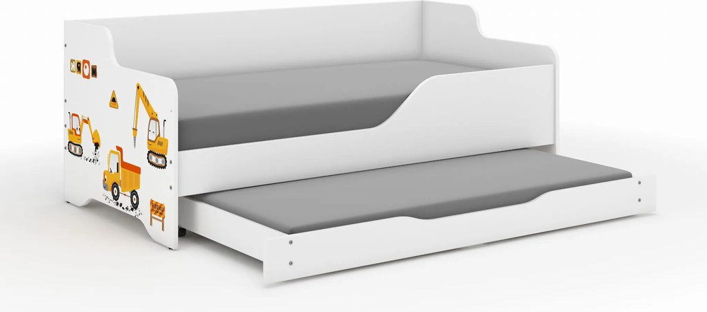 Wooden Toys Detská posteľ LILU 160x80 STAVEBNÉ NÁMESTIE s funkciou spania